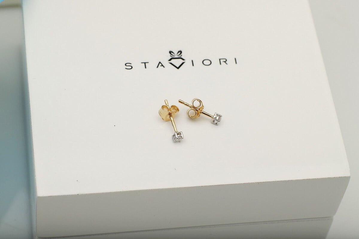 Emaga Złote kolczyki KXD2555 - Diament